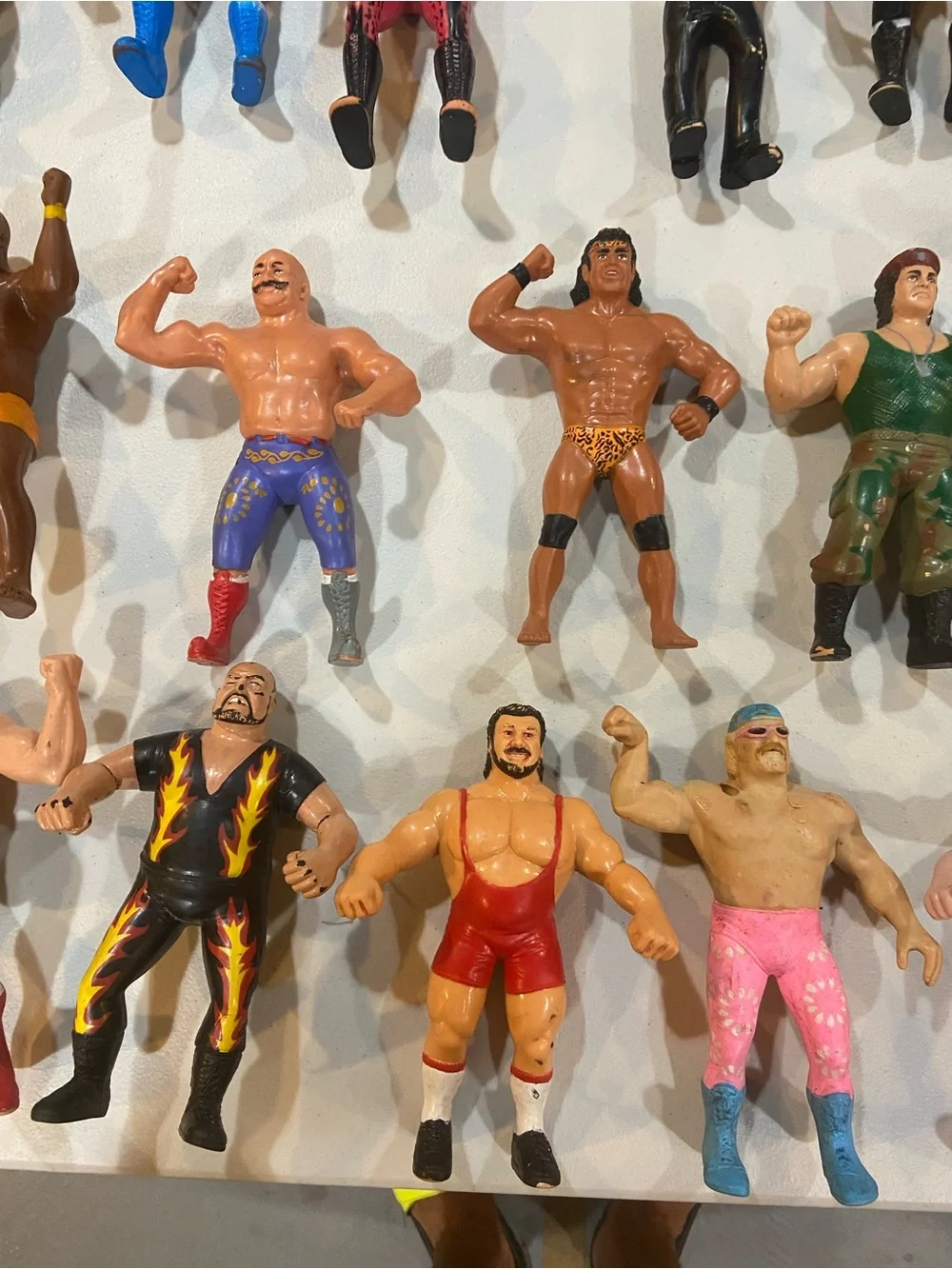 Retro-Inspired Wrestling Action Figure - Brown with Yellow Trunks